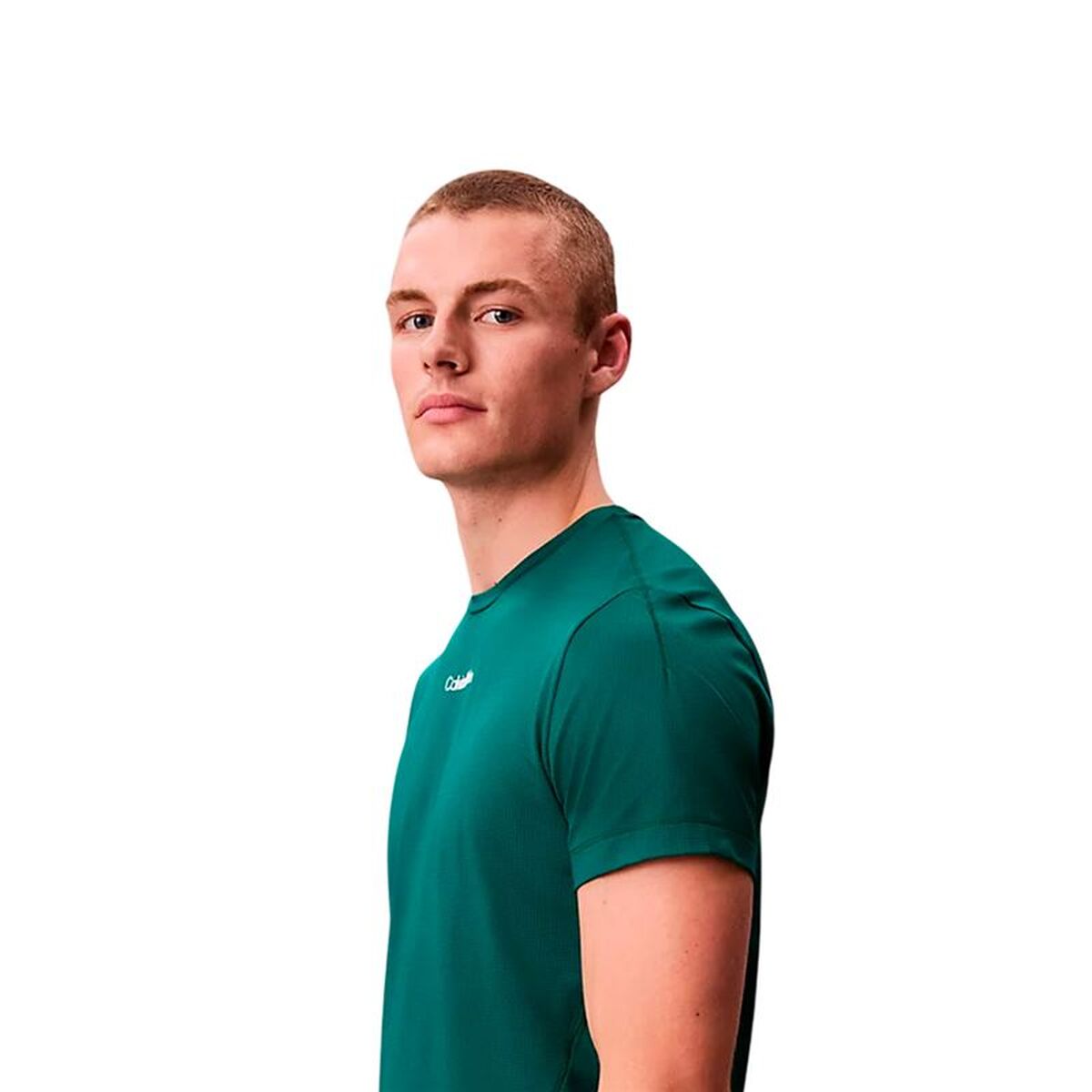 Heren-T-Shirt met Korte Mouwen Calvin Klein Olijf