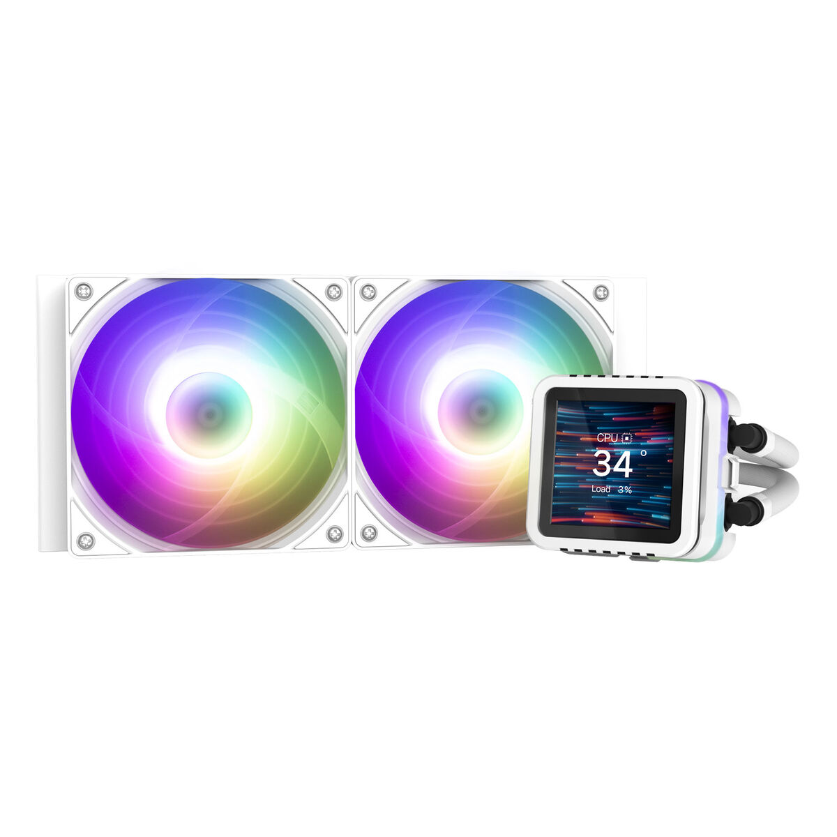 Image secondaire de Ventillateur de cabine Zalman ALPHA2 DS A24 WHITE Ø 12 cm (1 Unité)