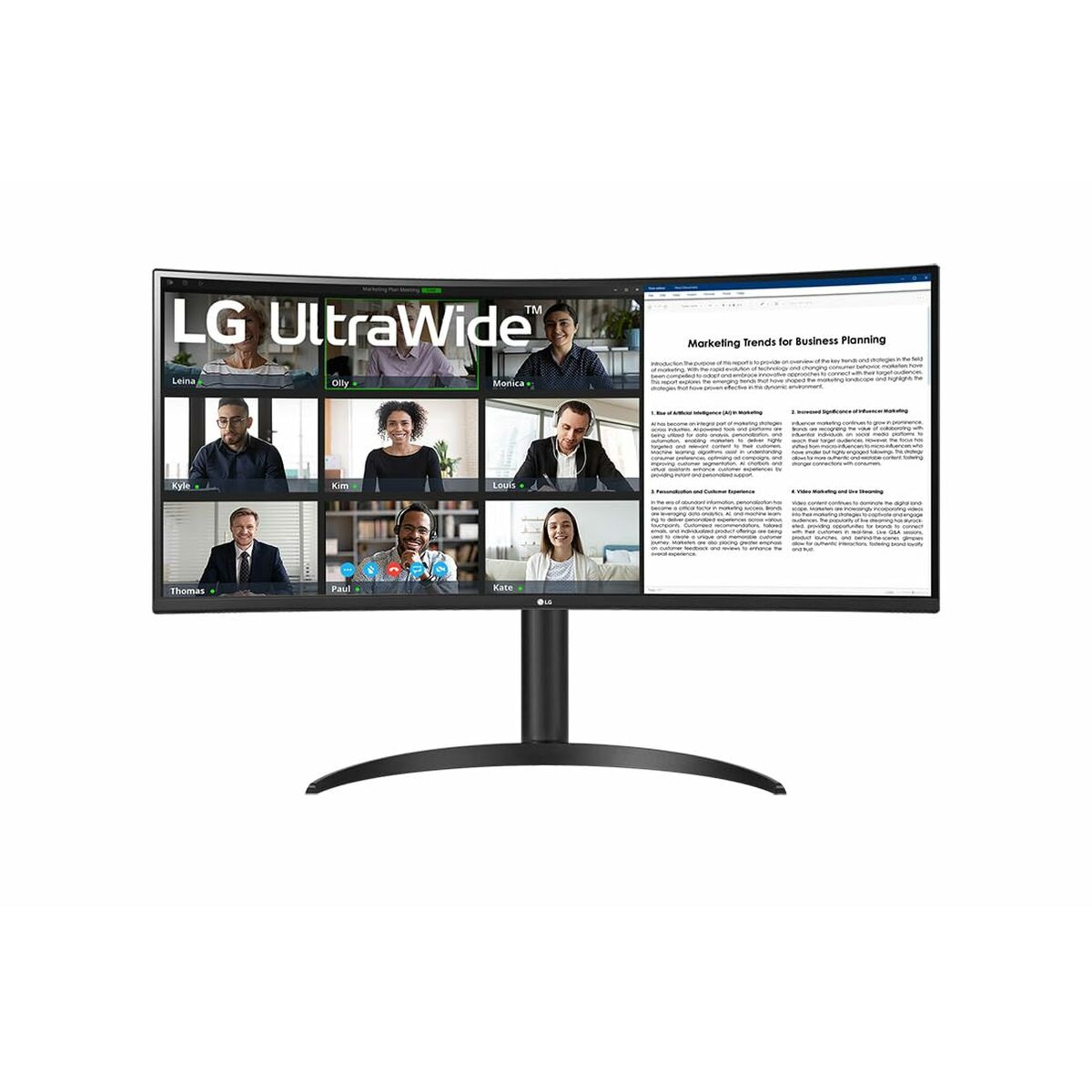 Écran LG 34WR55QC-B 34" 2K