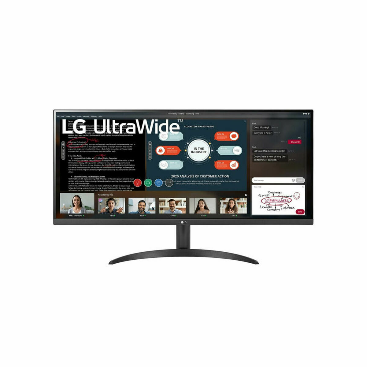 Écran LG 34WP500-B HDR10 34" UltraWide Full HD