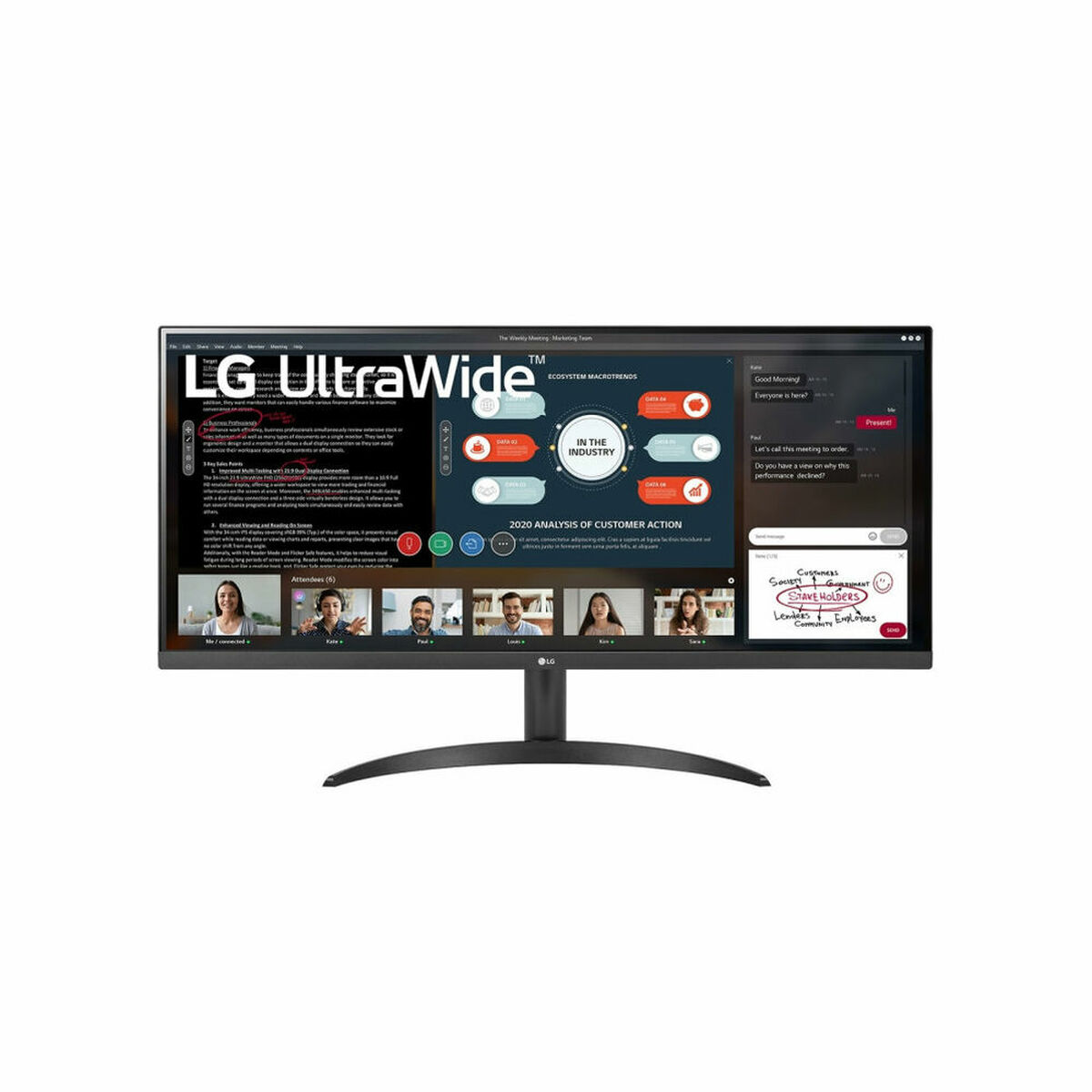 Skærm LG UltraWide Full HD 34" 75 Hz HDR10