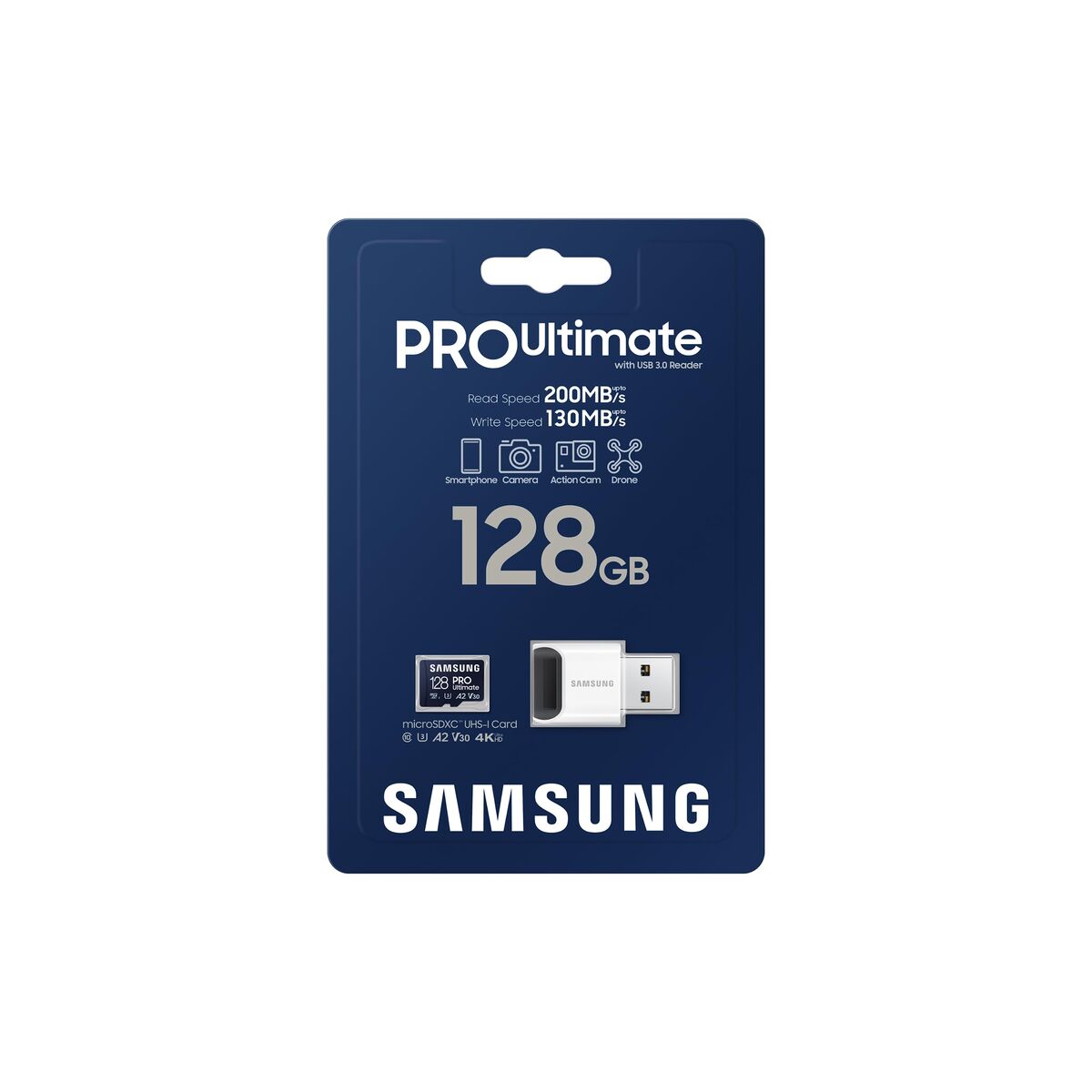 Bild von Micro SD Memory Card with Adaptor Samsung MB-MY128SA/WW 128 GB