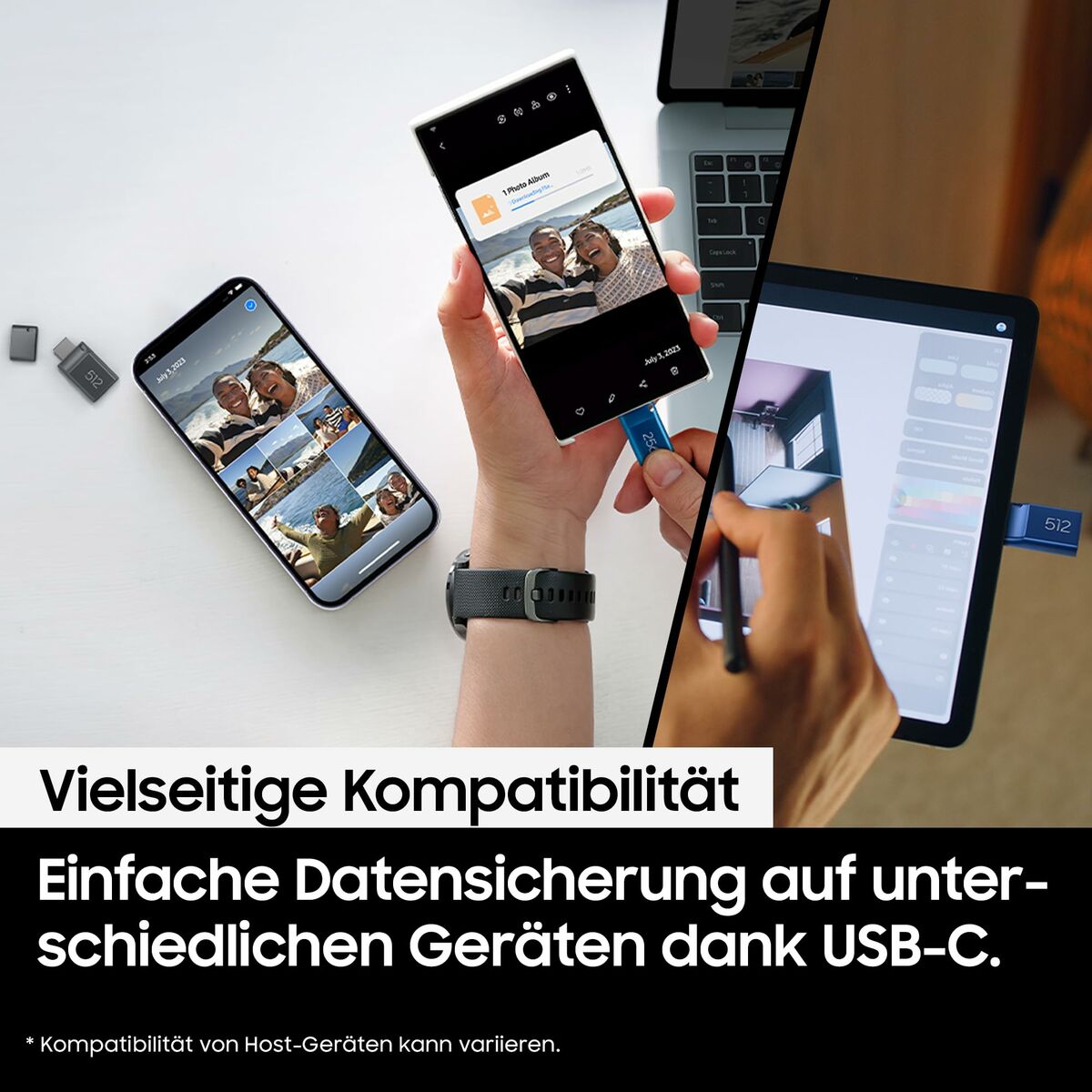 Afbeeldingen van USB stick Samsung MUF-512DA4/APC Grey 512 GB