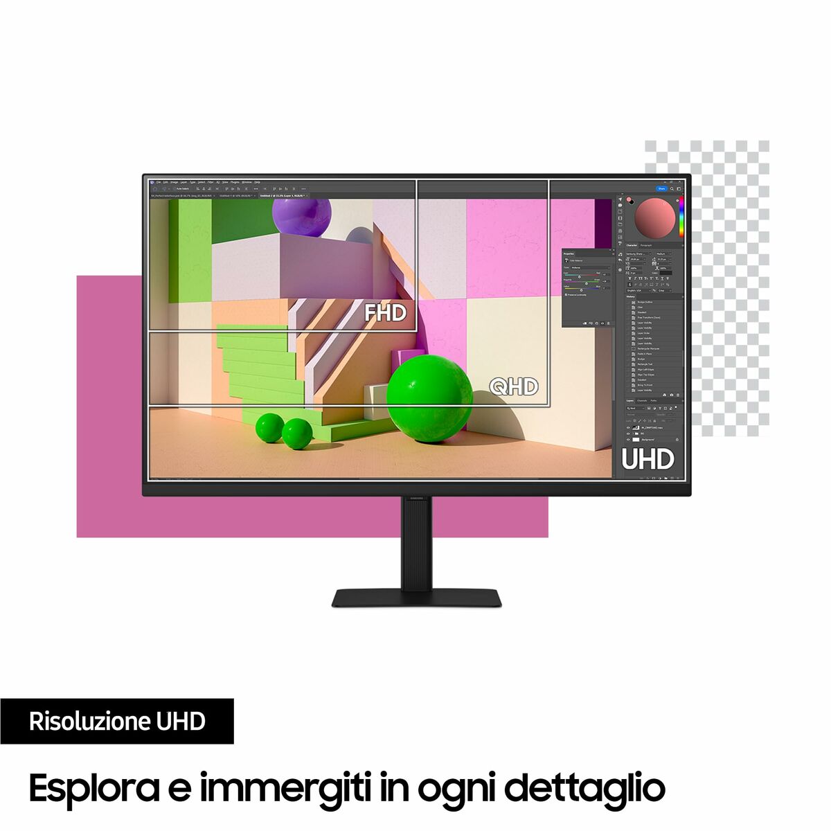 Afbeeldingen van Gaming Monitor Samsung LS27D702EAUXEN 4K Ultra HD 27"