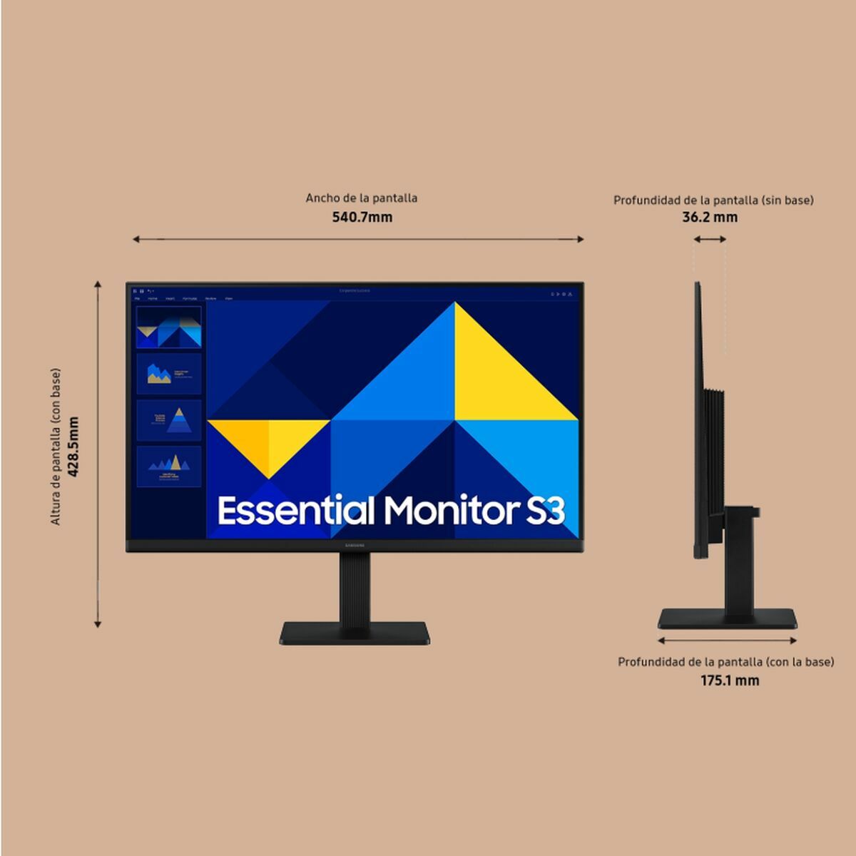 Afbeeldingen van Monitor Samsung LS24D304GAUXEN Full HD 24"