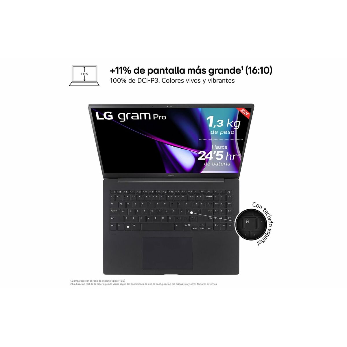 Picture of Laptop LG 16ZD90SP-A.AX78B 16" 1,4 GHz Intel Core Ultra 7 155H 32 GB RAM 1 TB HDD 1 TB SSD Spanish Qwerty