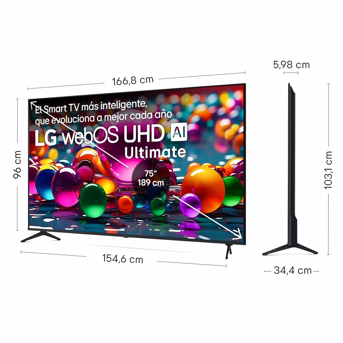 Afbeeldingen van Smart TV LG 75UA75006LA.AEUQ 4K Ultra HD 75" LED HDR D-LED