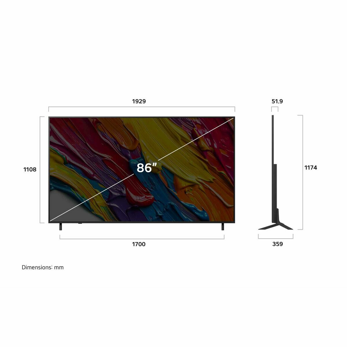 Bild von Smart TV LG 86QNED82A6B.AEU 4K Ultra HD 86" LED HDR Edge-LED QNED