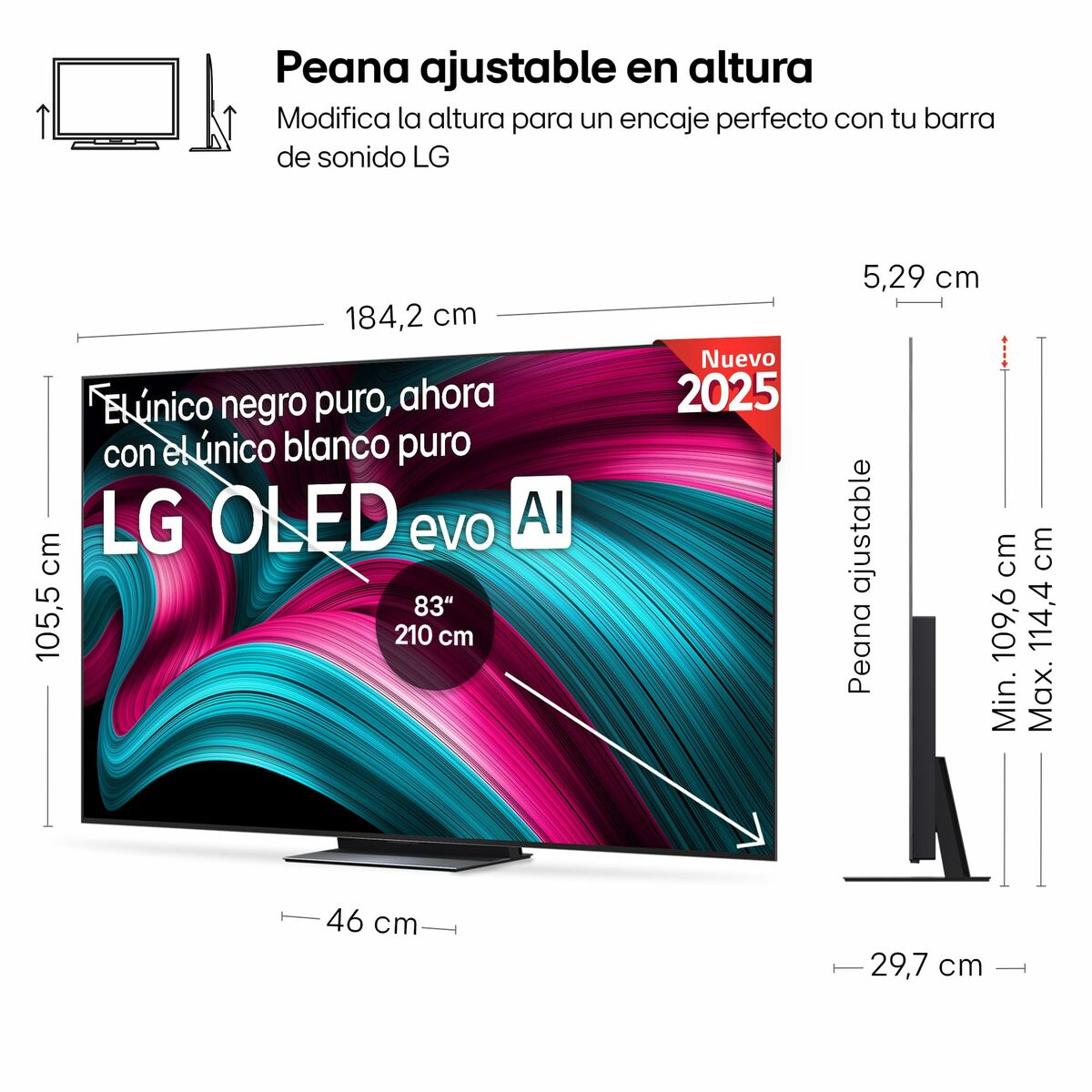 Afbeeldingen van Smart TV LG OLED83C54LA 4K Ultra HD 83" HDR OLED