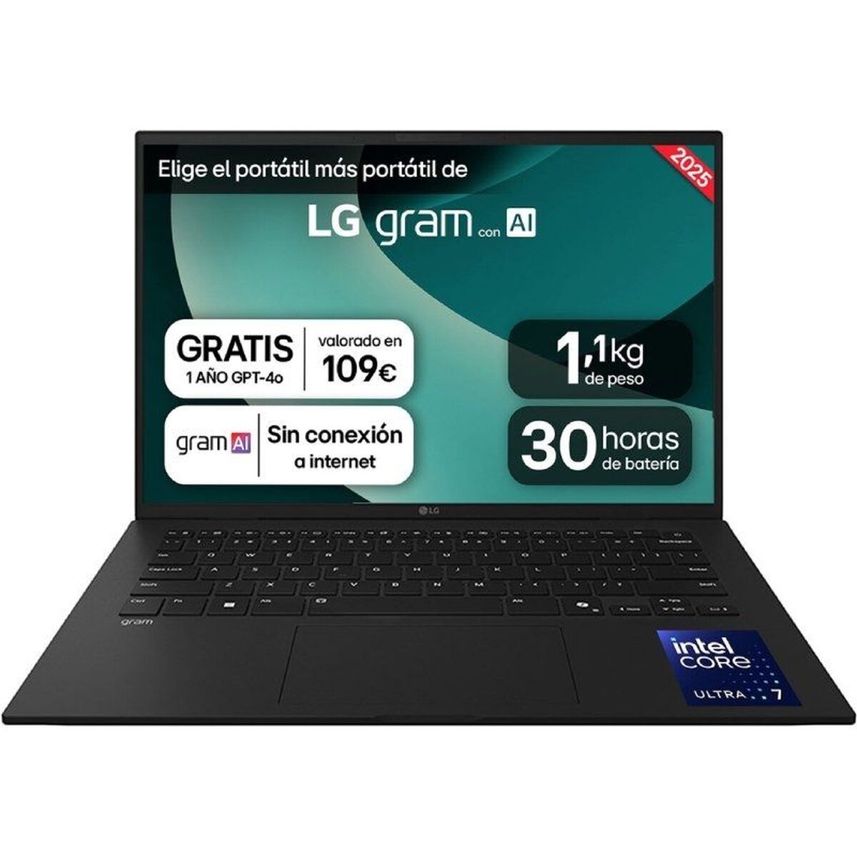 Laptop LG 14ZD90T-G.AX78B 14" intel core ultra 7 16 GB RAM 1 TB SSD Ισπανικό Qwerty