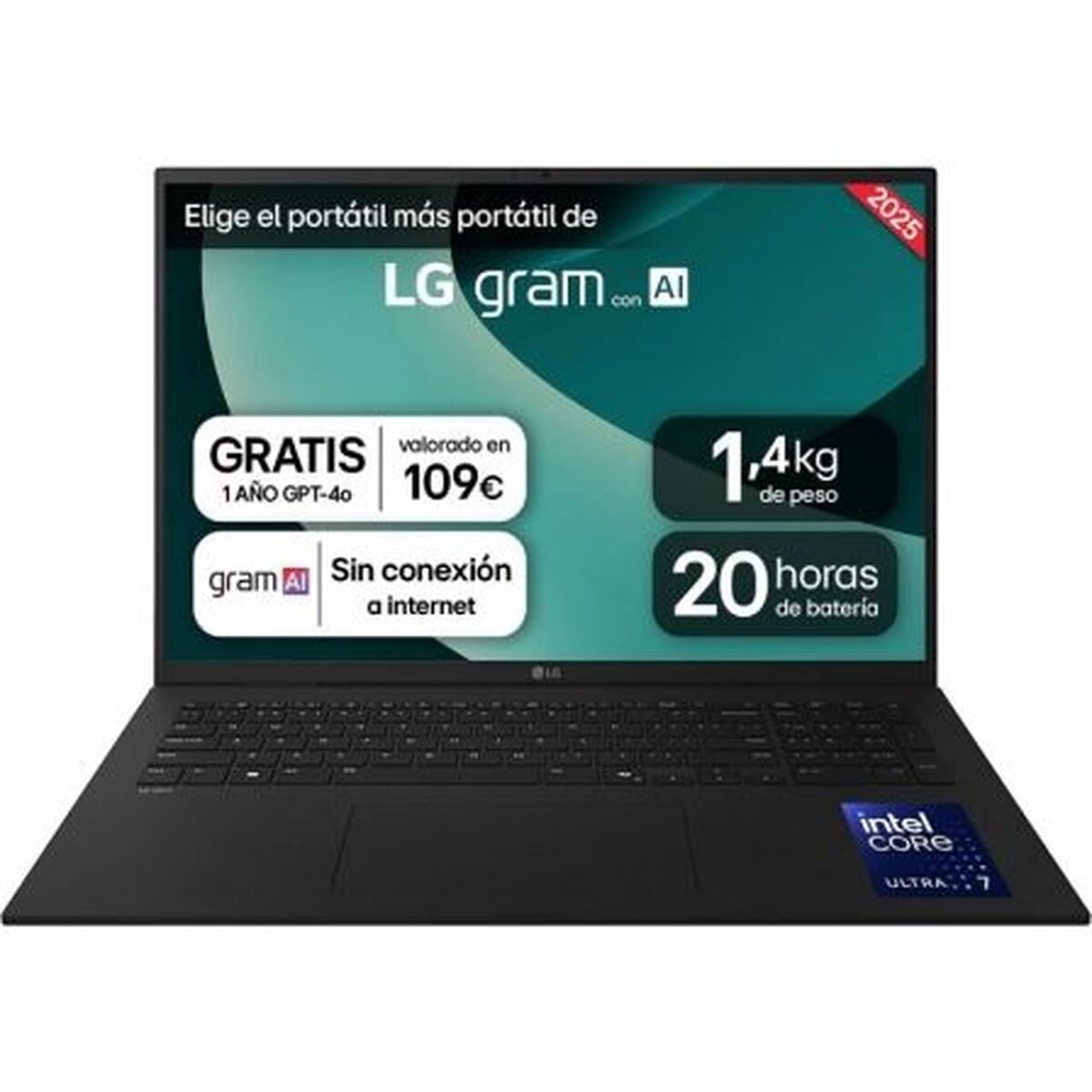 Afbeeldingen van Laptop LG 17ZD90T-G.AX78B 17" intel core ultra 7 16 GB RAM 1 TB SSD Spanish Qwerty