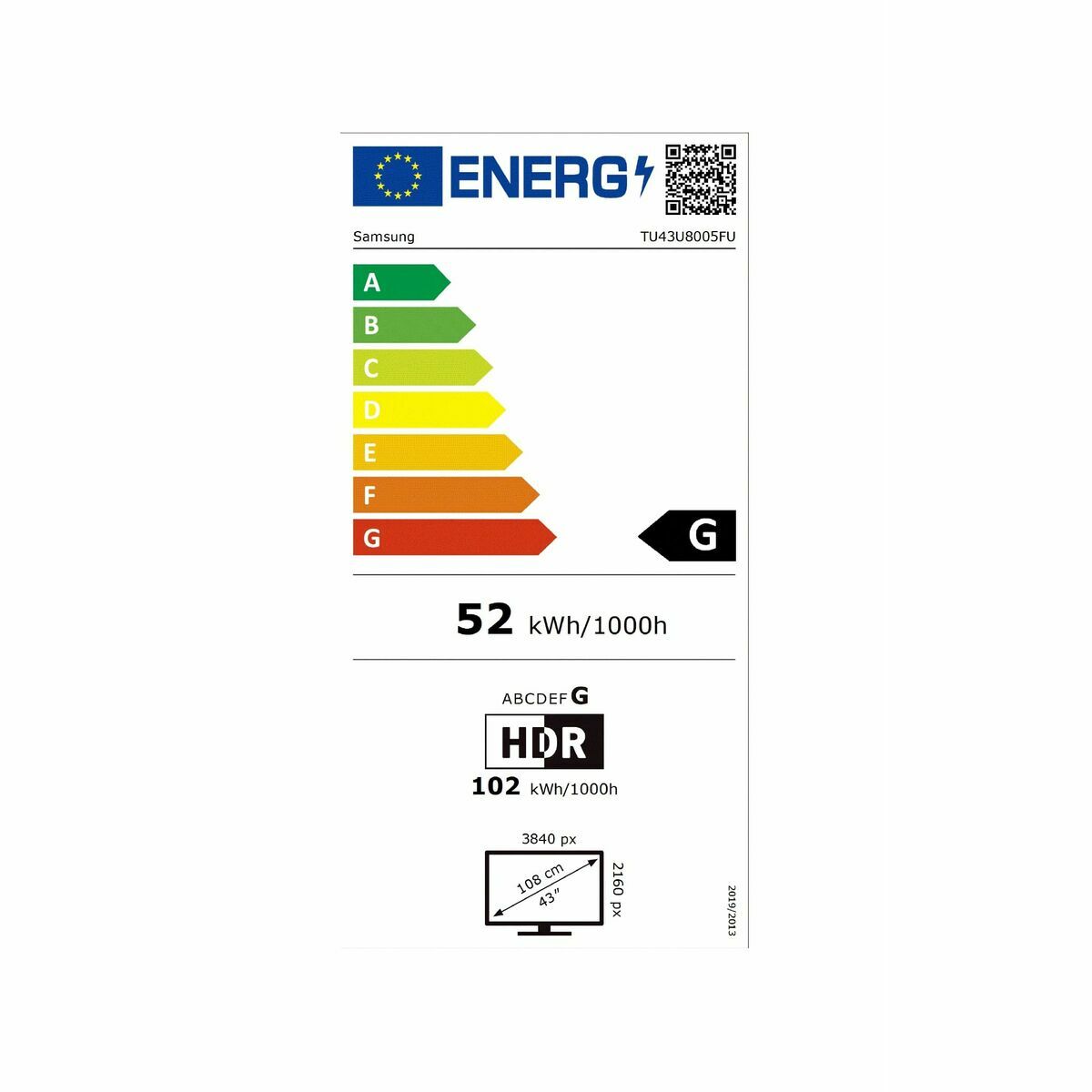 Afbeeldingen van Smart TV Samsung TU43U8005FUX 43 43" 4K Ultra HD LED HDR QLED