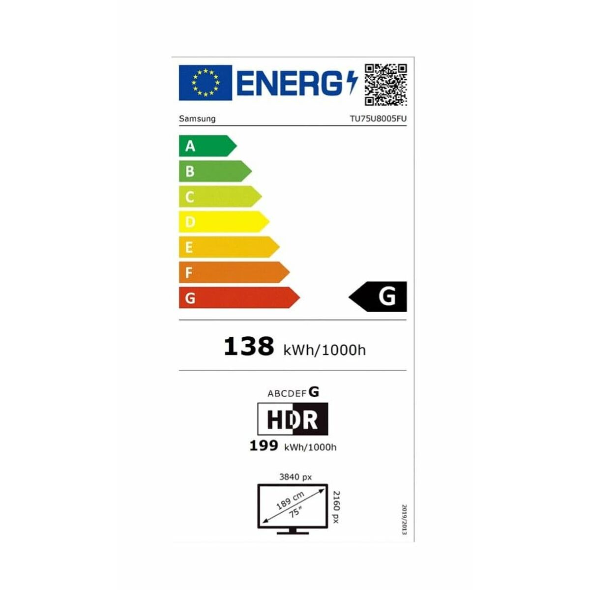 Afbeeldingen van Smart TV Samsung TU75U8005FUX 75 75" 4K Ultra HD LED HDR QLED