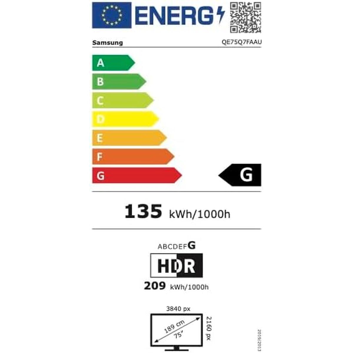 Smart TV Samsung QE75Q7FAAUXXHH HDR QLED 75"