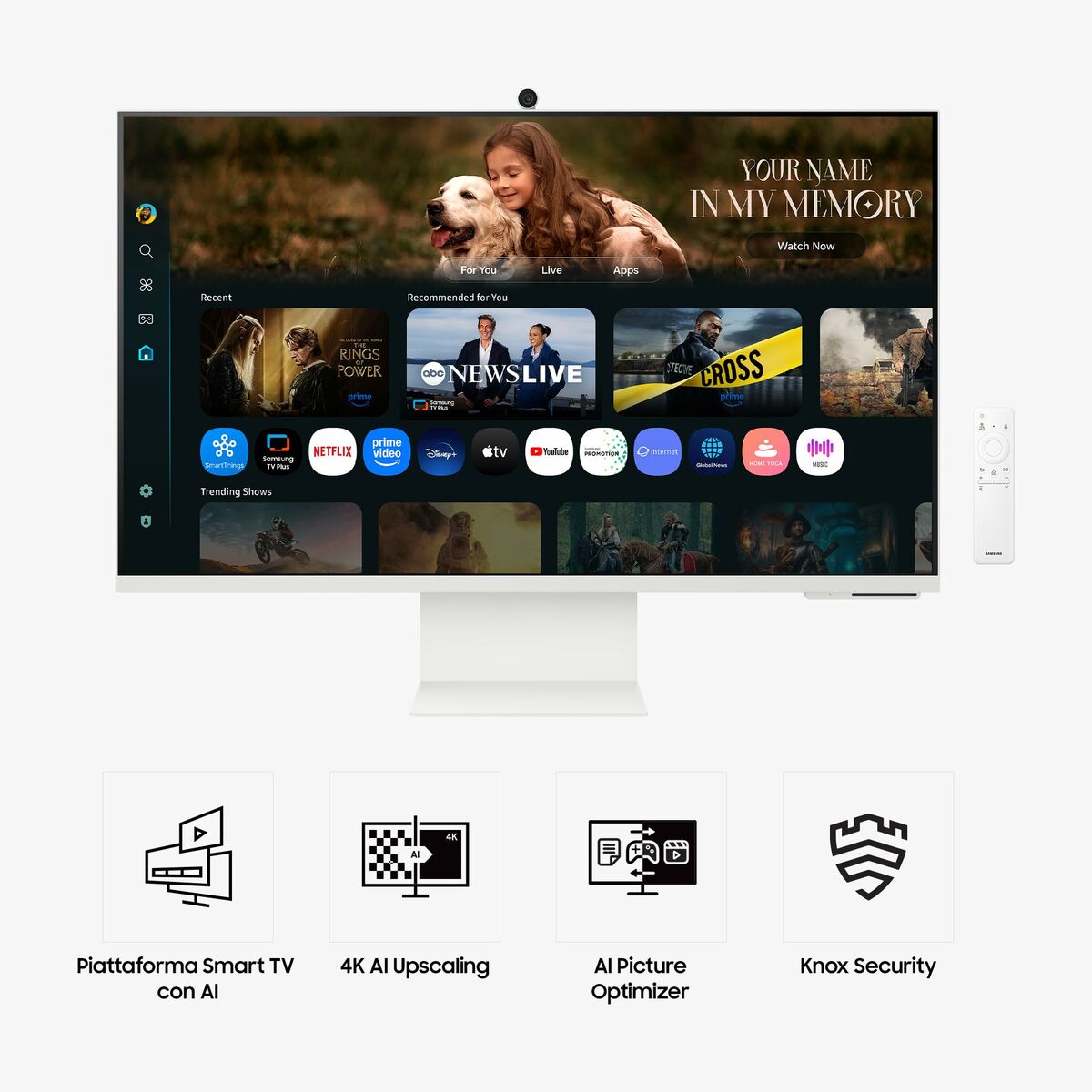 Image de Gaming Monitor Samsung M8 M80F S32FM801UU 4K Ultra HD 32"