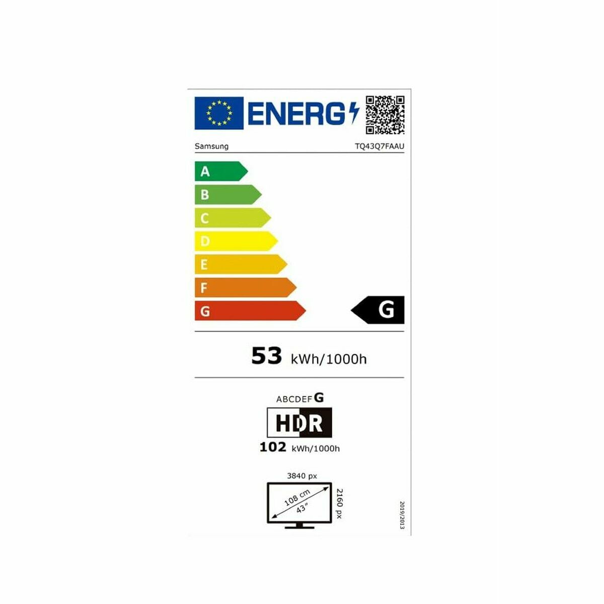 Smart TV Samsung TQ43Q7F 43" 4K Ultra HD HDR QLED