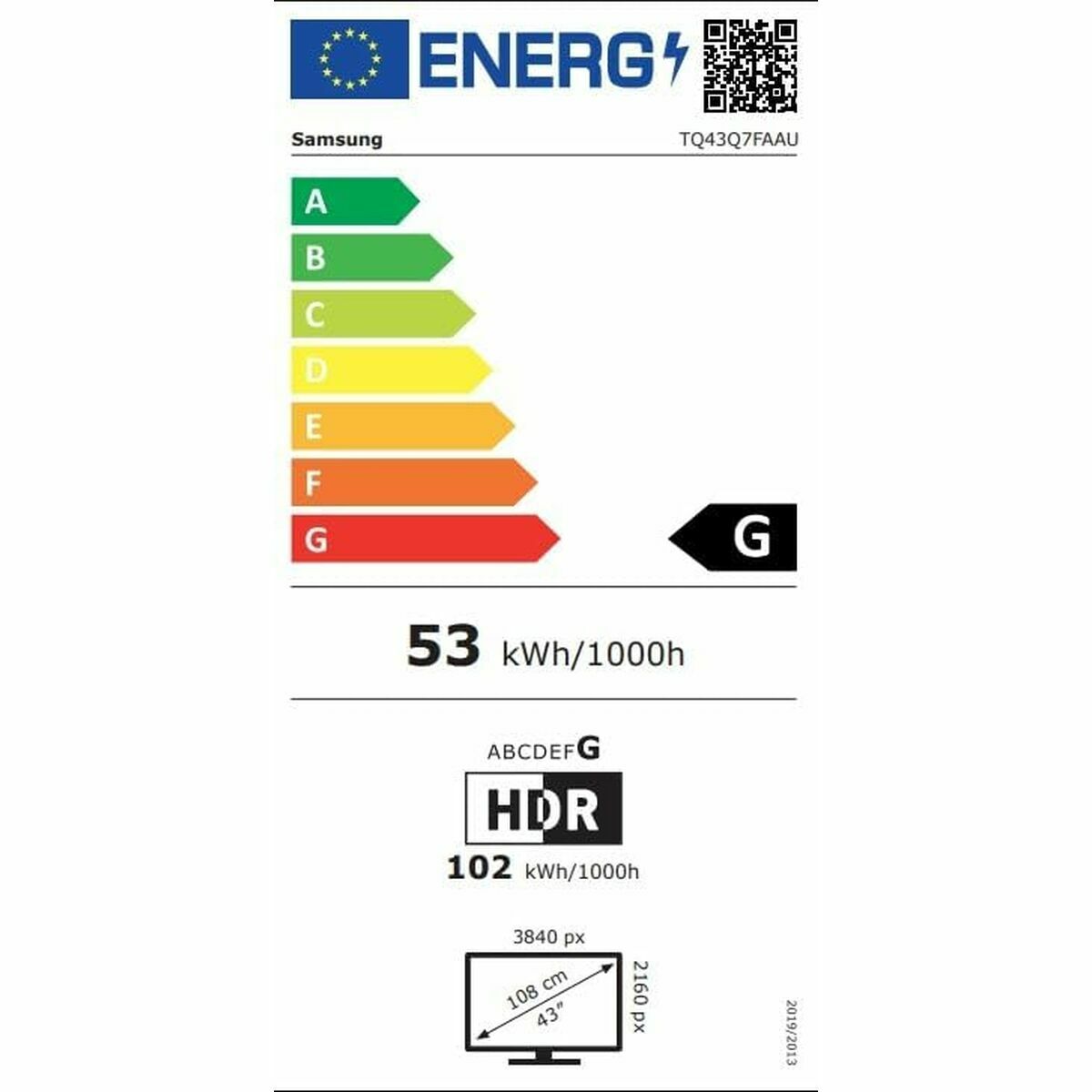 Smart TV Samsung TQ43Q7F 43" 4K Ultra HD HDR QLED