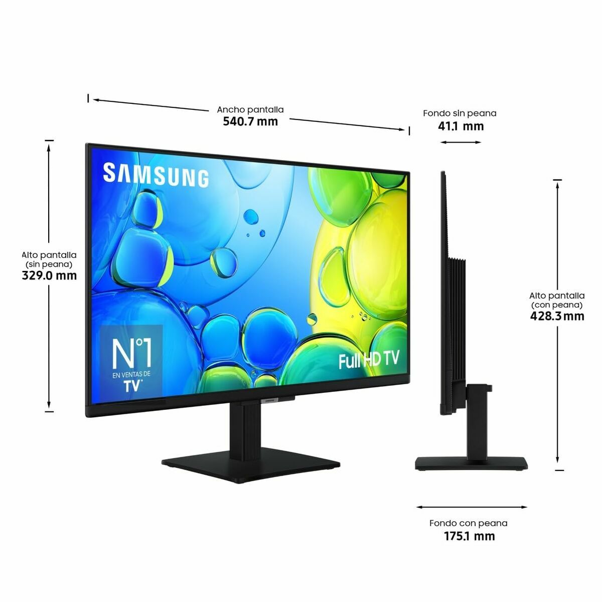 Bild von Smart TV Samsung TU24F6005FKXXC 24" Full HD LED HDR HDR10+