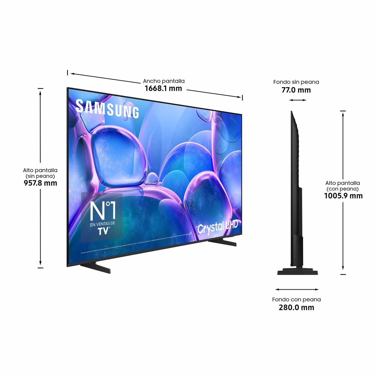 Afbeeldingen van Smart TV Samsung TU75U7005FKX 75 75" 4K Ultra HD LED HDR