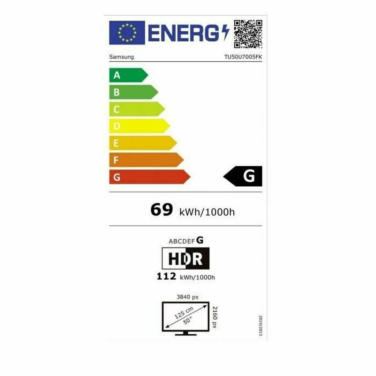 Afbeeldingen van Smart TV Samsung TU50U7005FKXXC