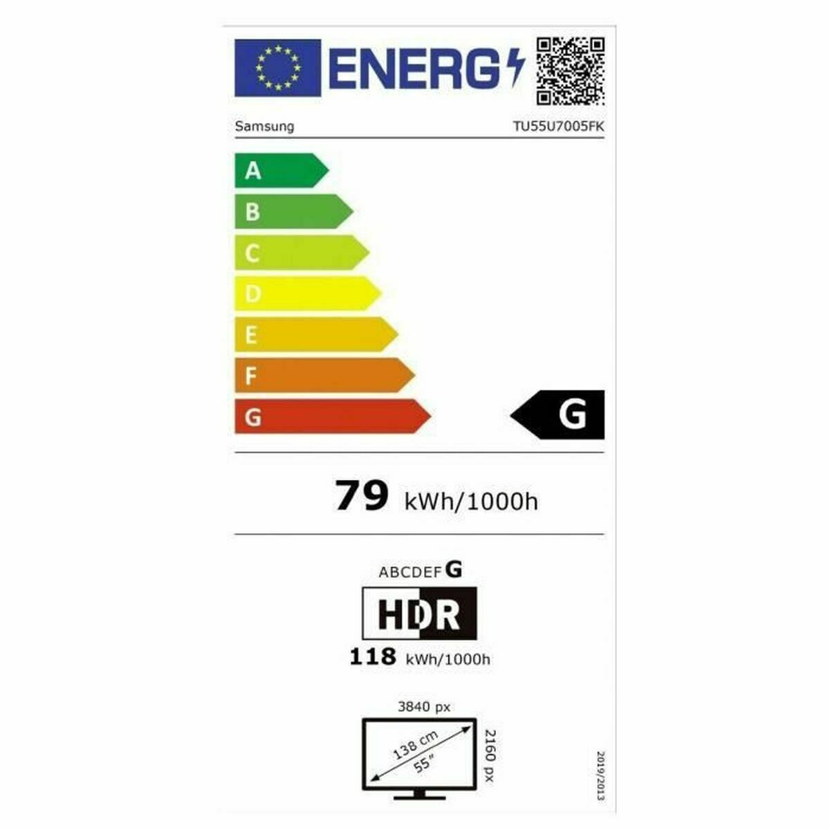 Afbeeldingen van Smart TV Samsung TU55U7005FKXXC