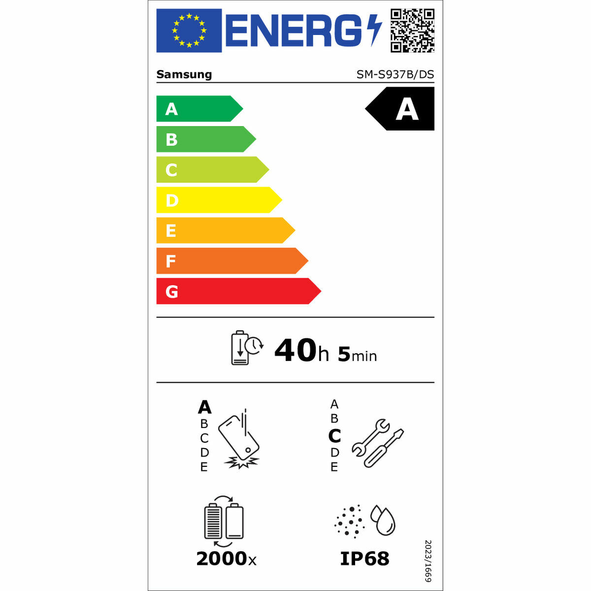 Afbeeldingen van Smartphone Samsung SM-S937 6,7" Octa Core 12 GB RAM 256 GB Black