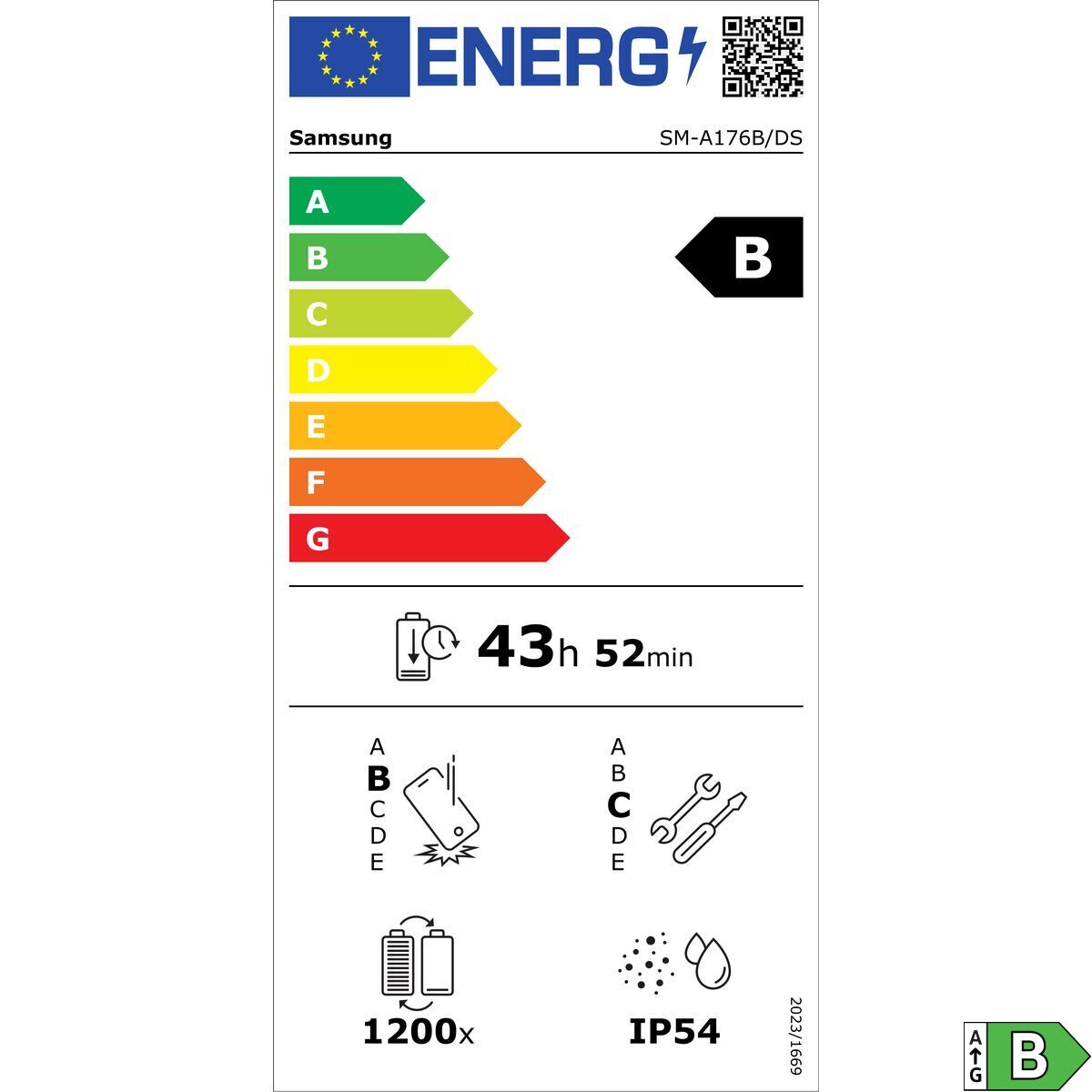 Image de Smartphone Samsung SM-A176BZBAEUE 6,9" Octa Core 4 GB RAM 128 GB Blue