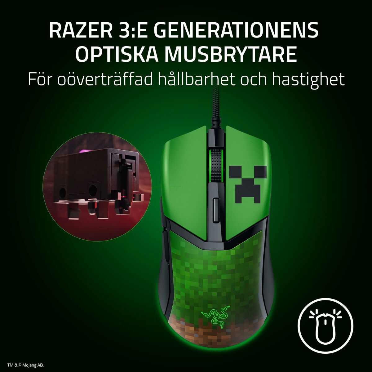 Picture of Mouse Razer RZ01-04650200-R3M1 Green 8500 dpi