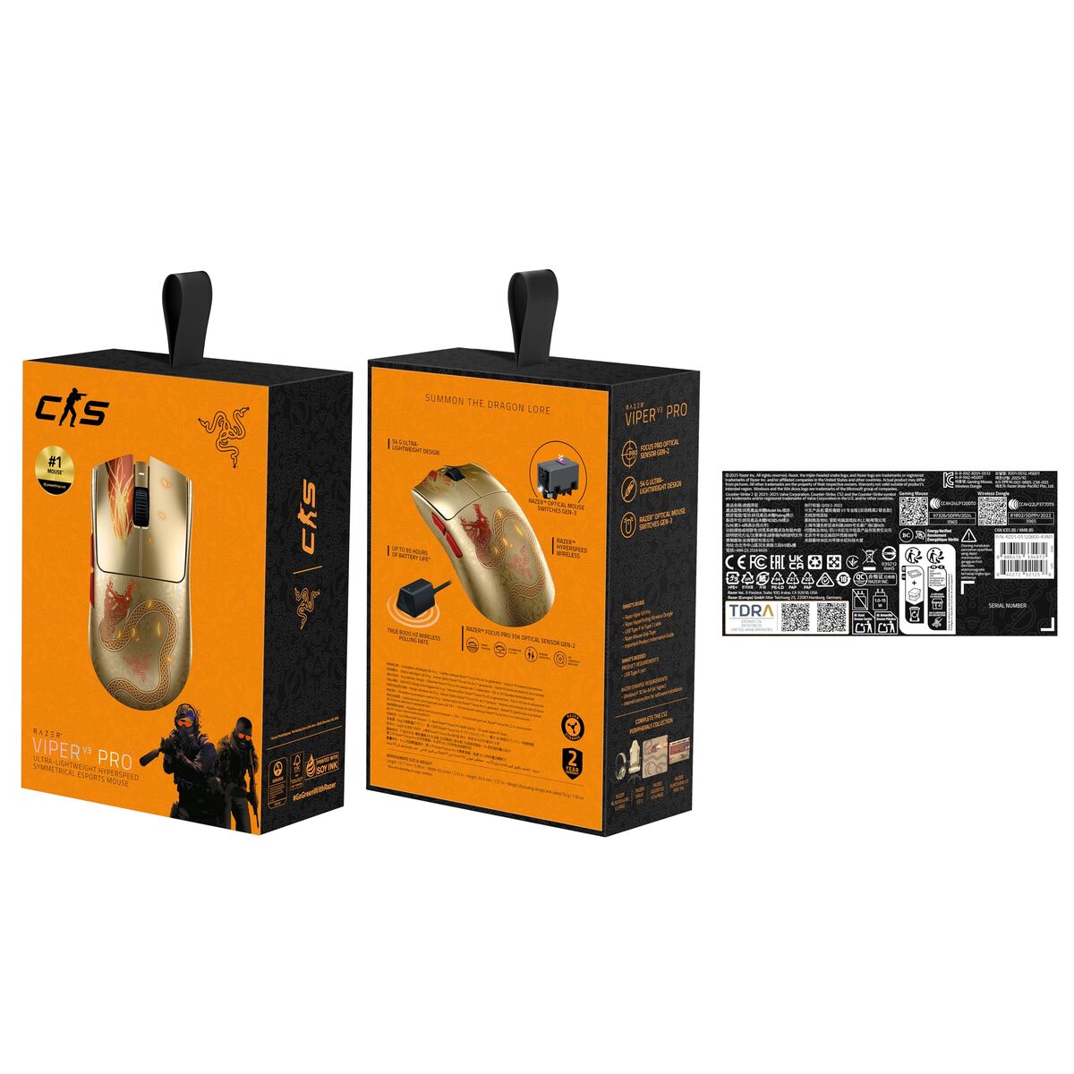 Image de Souris Gaming Razer VIPER V3 PRO COUNTER STRIKE 2 ED. Noir 35000 DPI