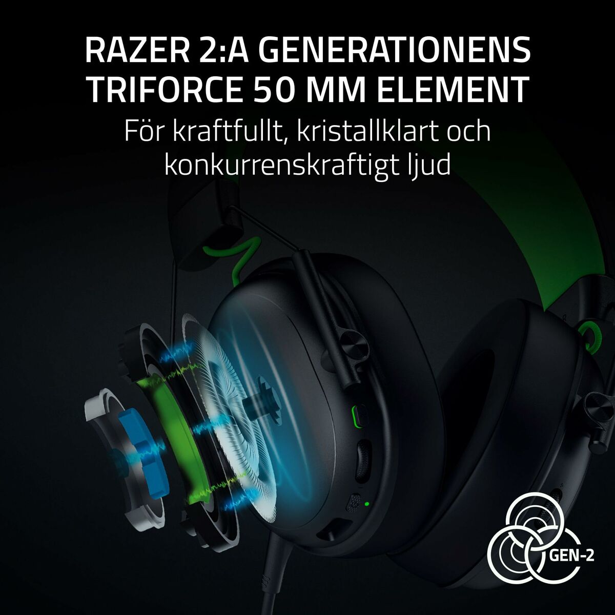 Picture of Headphones Razer RZ04-05420200-R3M1 Black Green
