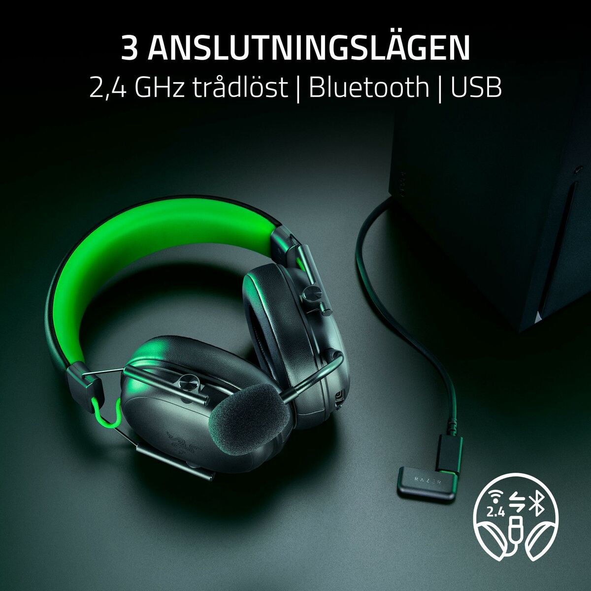 Picture of Headphones Razer RZ04-05420200-R3M1 Black Green