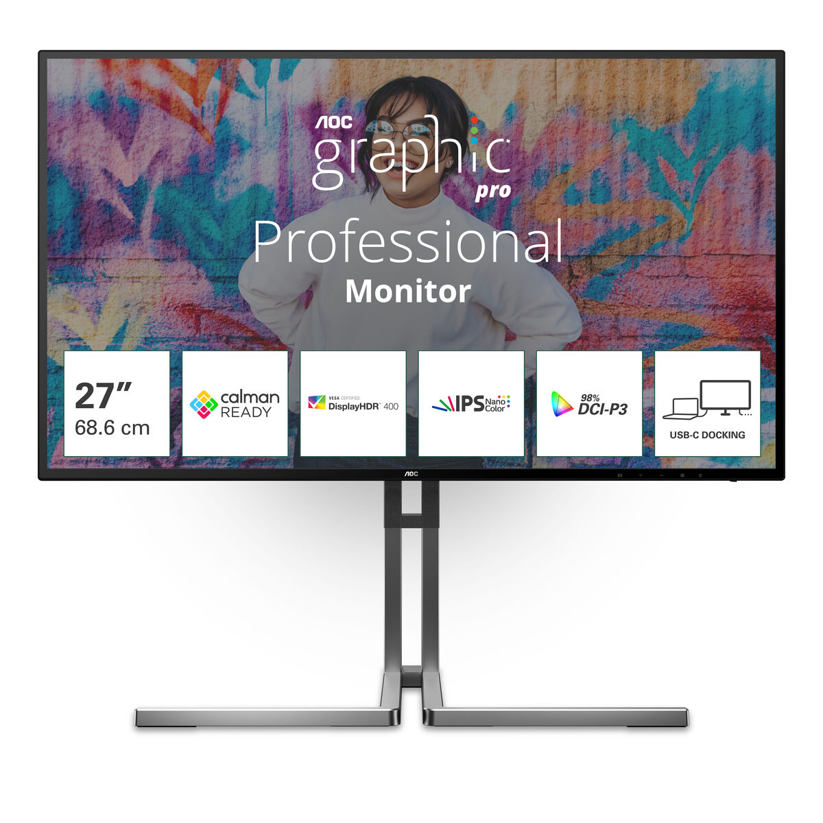 Picture of Monitor AOC U27U3CV 4K Ultra HD 27" 60 Hz