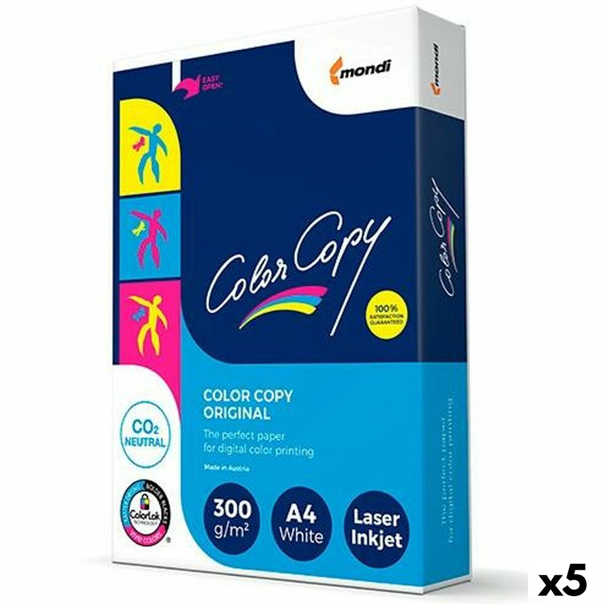 Afbeeldingen van Printer Paper Color Copy Original White A4 125 Sheets (5 Units)