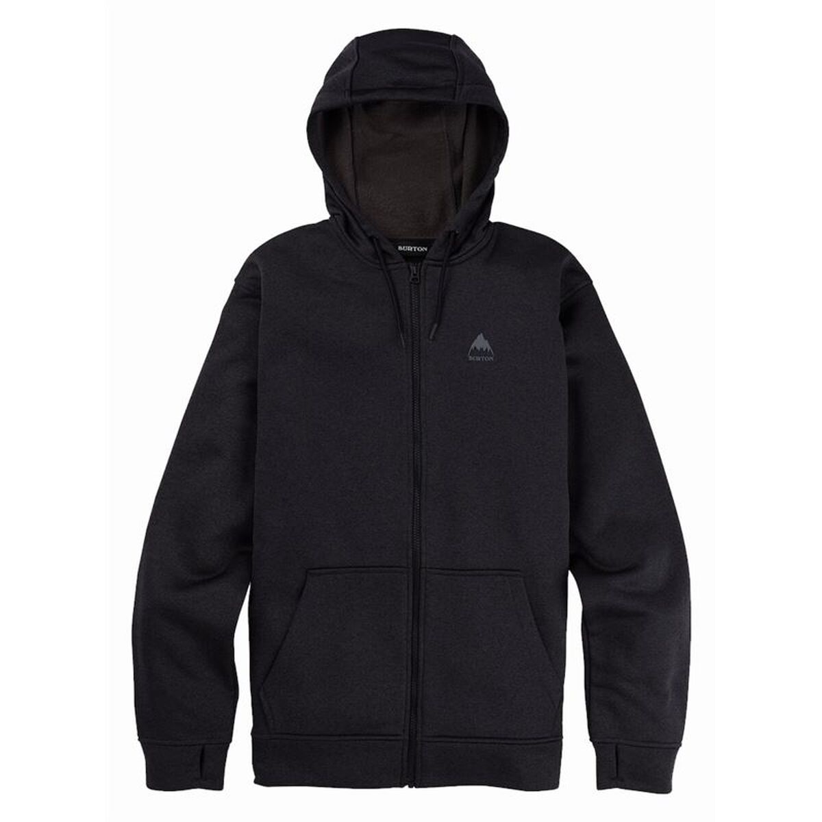 Herenhoodie Burton Oak Full-Zip Zwart