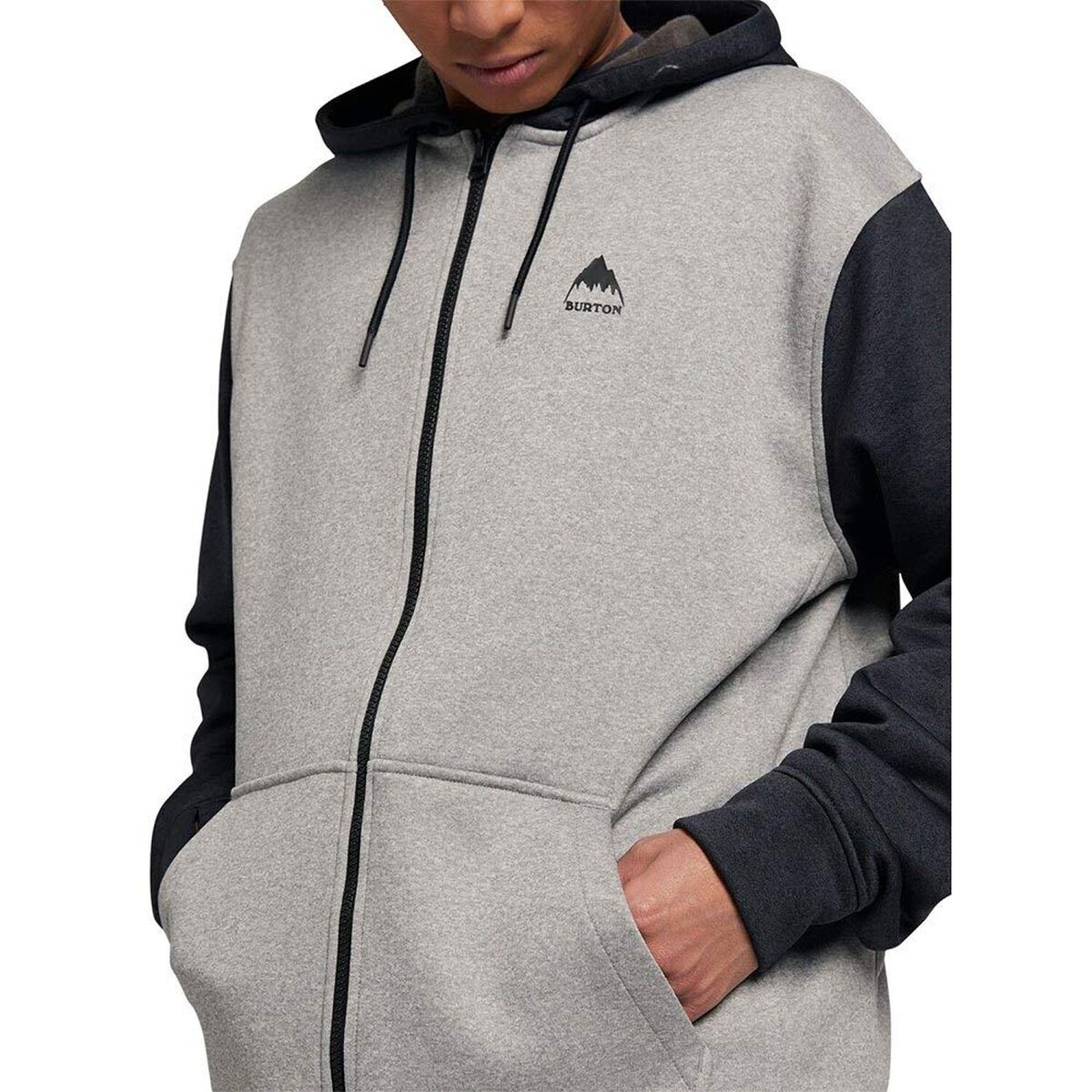 Herenhoodie Burton Oak Full-Zip Zwart