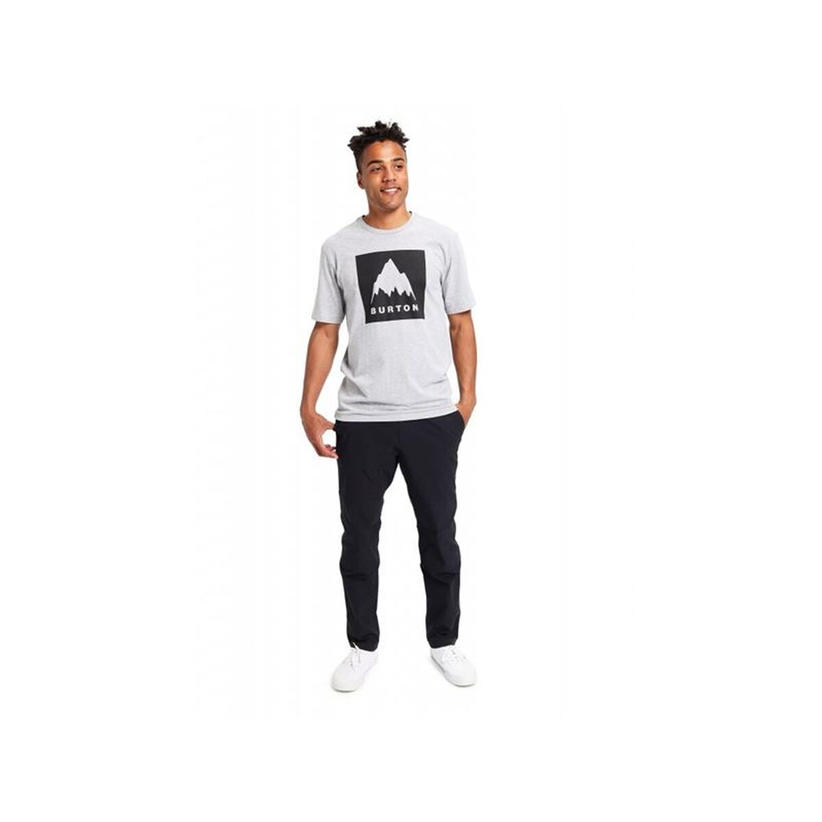 Heren-T-Shirt met Korte Mouwen Burton Classic Mountain High Lichtgrijs