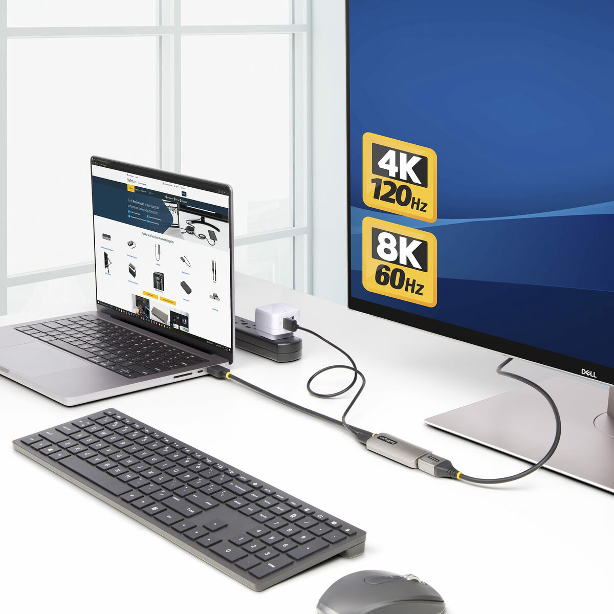 Afbeeldingen van DisplayPort to HDMI Adapter Startech 148B-HDMI-DP-8K 30 cm