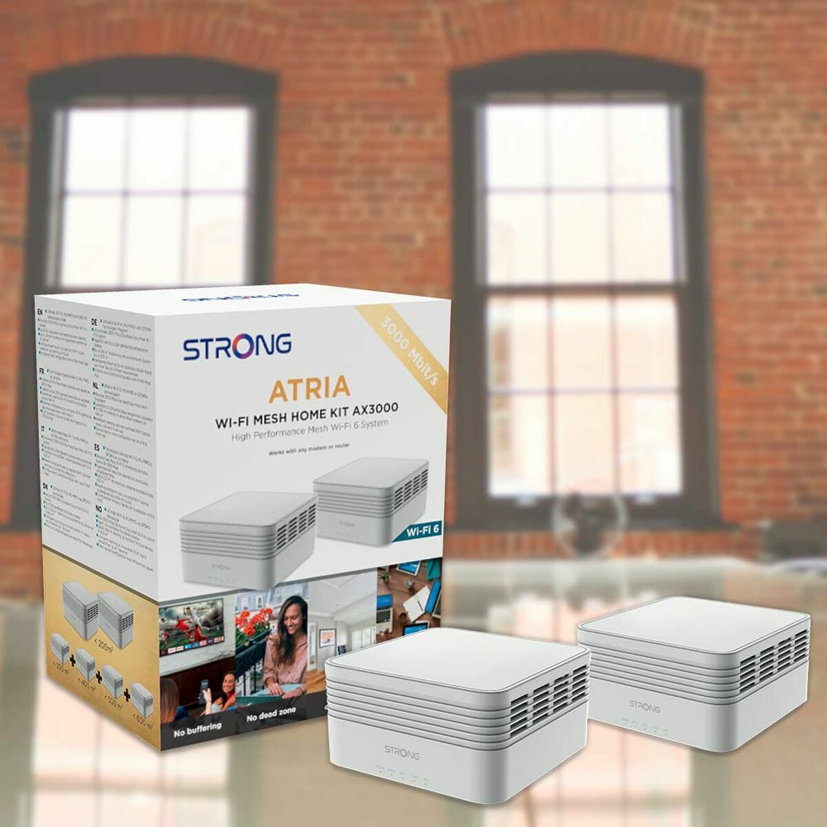 Afbeeldingen van Access point STRONG MESHKITAX3000 White