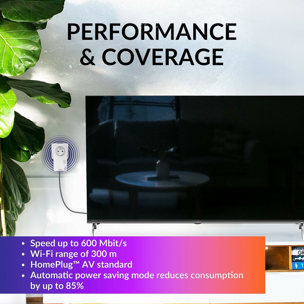 Picture of PLC Adapter STRONG POWERLINE 600 TRIPLE PACK