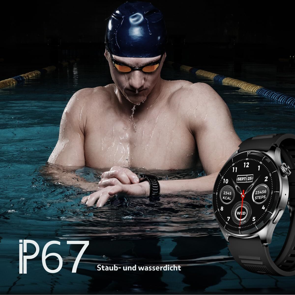 Image de Montre intelligente beafon WATCH 301 44 mm 1,45" Noir