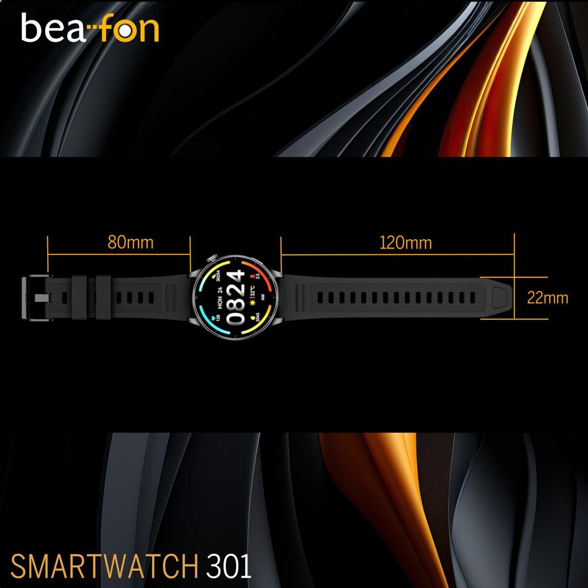 Smartwatch beafon WATCH 301 44 mm 1,45" Black