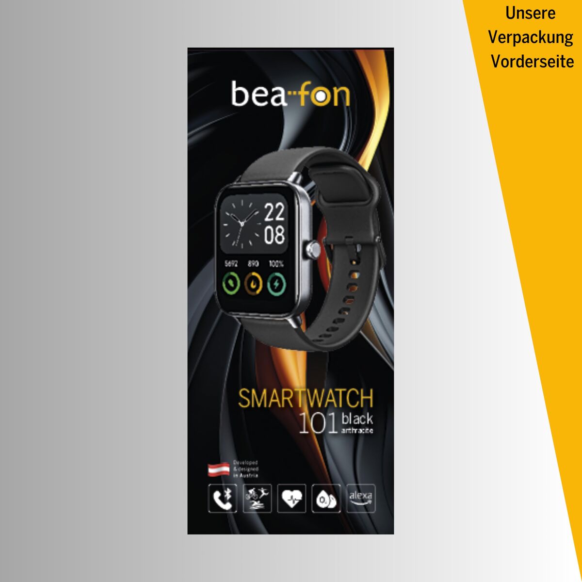 Image de Montre intelligente beafon WATCH 101 1,8" Noir Gris