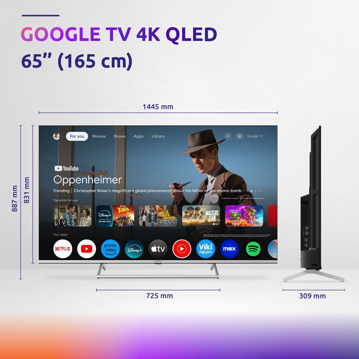 Immagine di Smart TV STRONG SRT65UG8773C 65" 4K Ultra HD HDR QLED