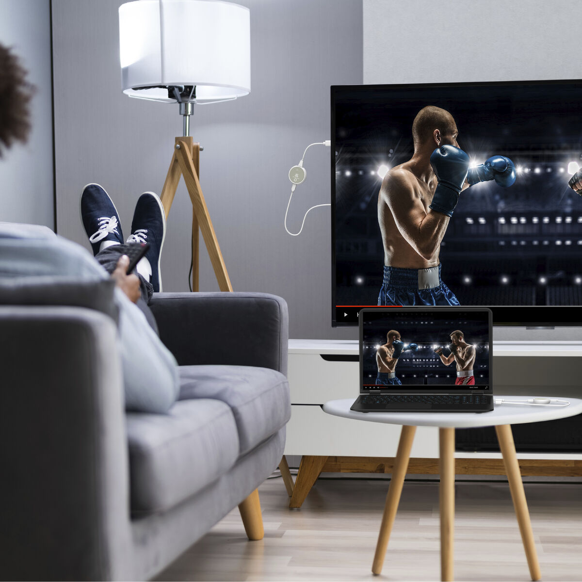 Picture of HDMI Adapter j5create JVAW75-N White Grey