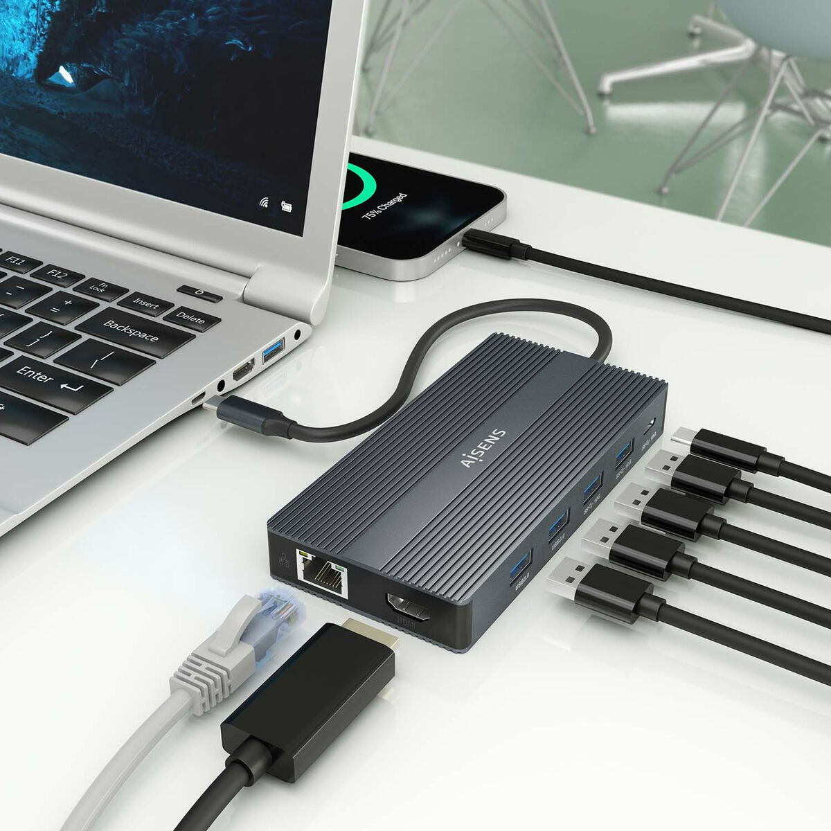 Bild von Dockstation Aisens ASUC-12P017-GR