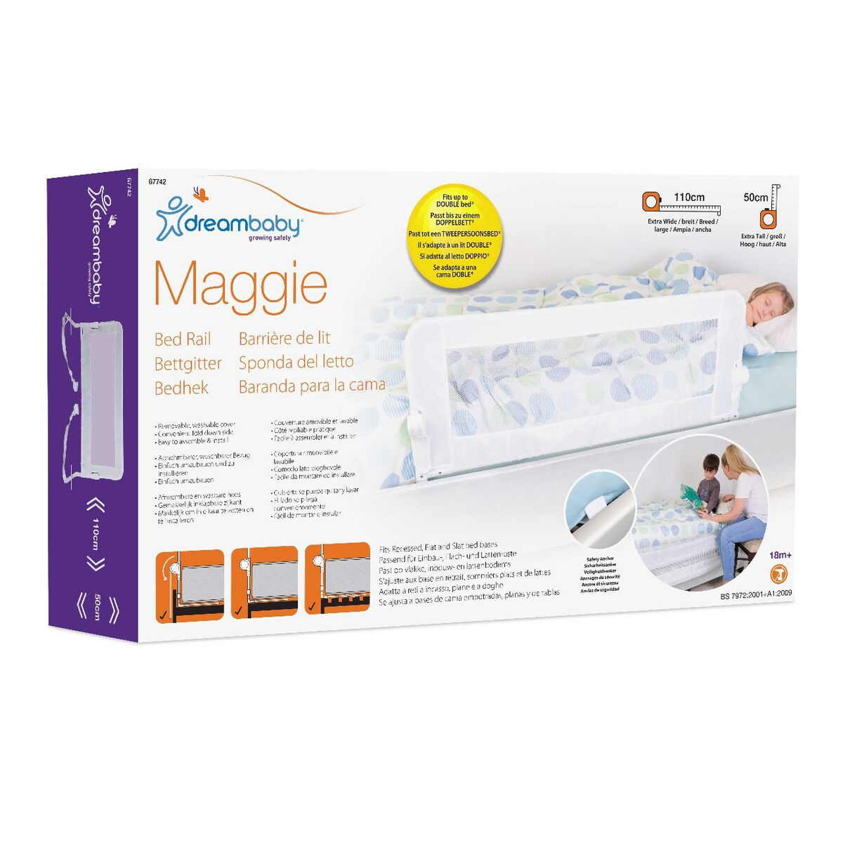 Bedleuning Dreambaby Maggie 110 x 50 cm