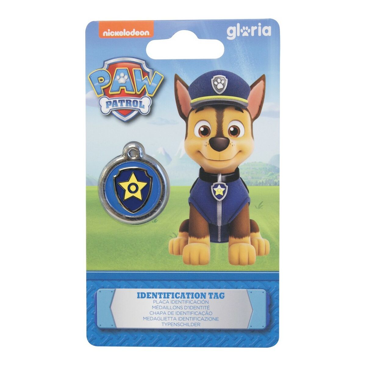 Plaque d'identification pour collier The Paw Patrol Chase Taille M