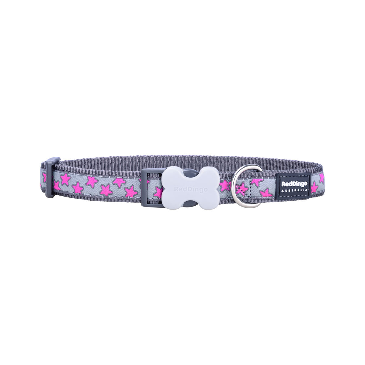Collier pour Chien Red Dingo STYLE HOT PINK ON COOL GREY 41-63 cm
