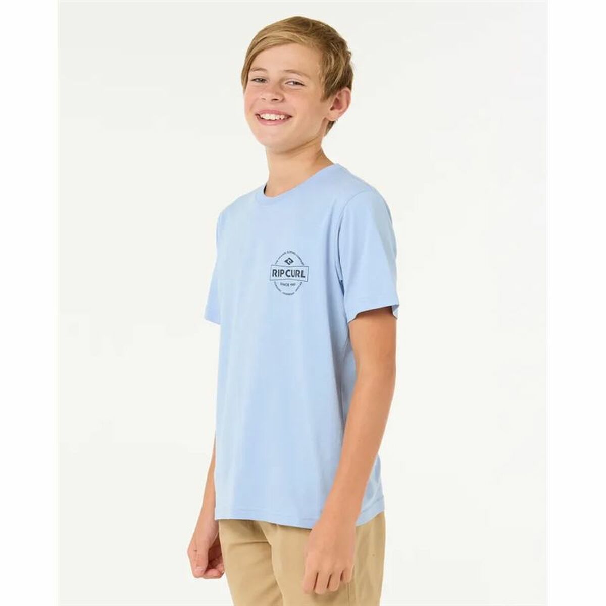 T-Shirt met Korte Mouwen voor kinderen Rip Curl Rip Curl Staple Tee Blauw