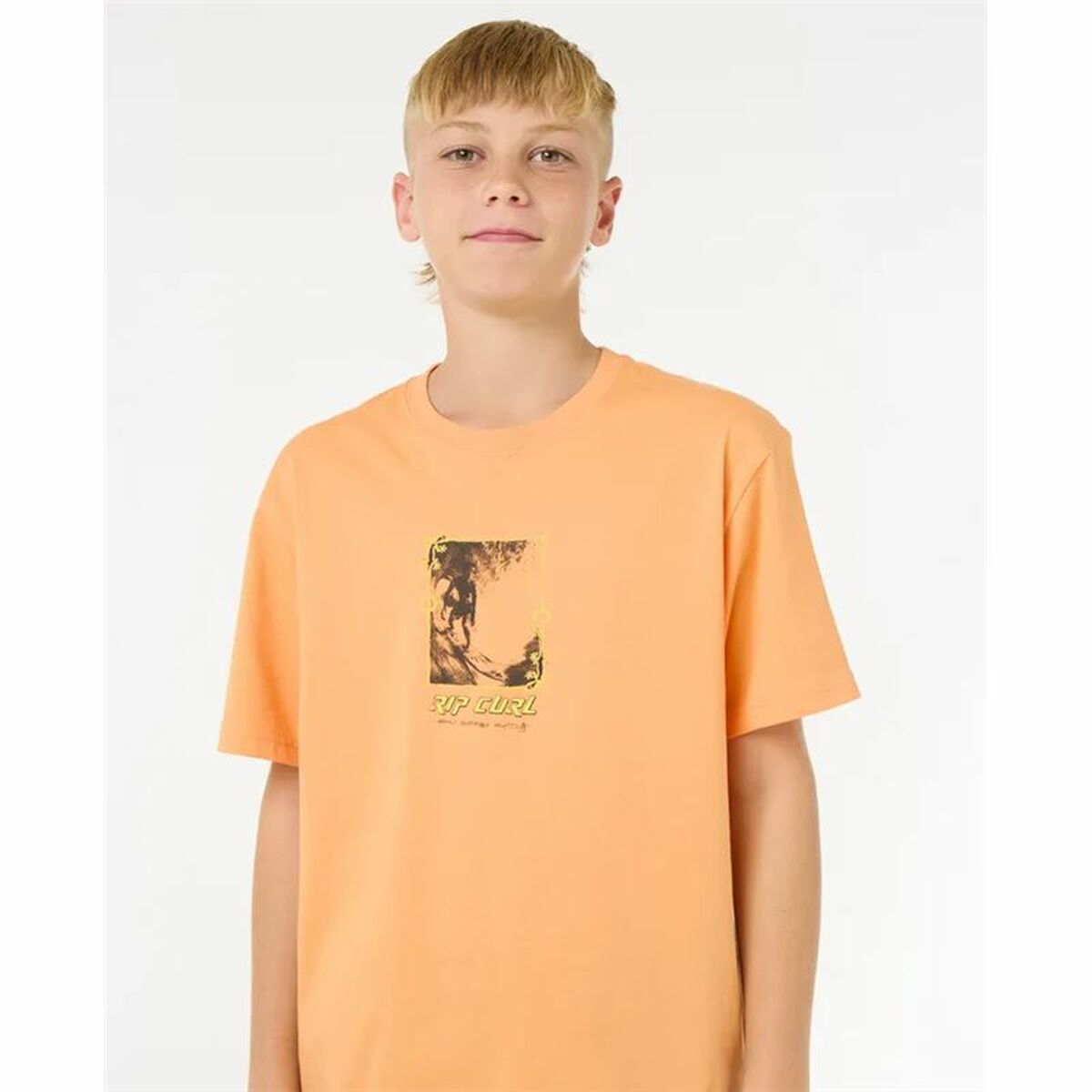 T-Shirt met Korte Mouwen voor kinderen Rip Curl Raw Energy Frame Tee Oranje